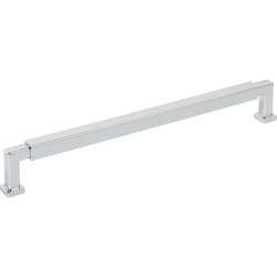Jeffrey Alexander Nash 8-13/16" (224 mm) Center to Center Polished Chrome Cabinet Pull, 9-3/8" Length x 1/2" Width x 1-3/8" Projection