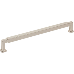 Jeffrey Alexander Nash 8-13/16" (224 mm) Center to Center Polished Nickel Cabinet Pull, 9-3/8" Length x 1/2" Width x 1-3/8" Projection