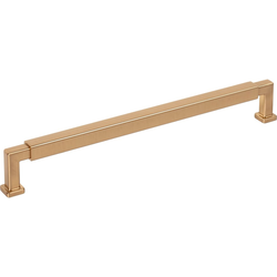Jeffrey Alexander Nash 8-13/16" (224 mm) Center to Center Satin Bronze Cabinet Pull, 9-3/8" Length x 1/2" Width x 1-3/8" Projection