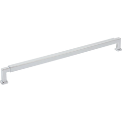 Jeffrey Alexander Nash 12" (305 mm) Center to Center Polished Chrome Cabinet Pull, 12-3/8" Length x 1/2" Width x 1-3/8" Projection