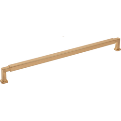 Jeffrey Alexander Nash 12" (305 mm) Center to Center Satin Bronze Cabinet Pull, 12-3/8" Length x 1/2" Width x 1-3/8" Projection