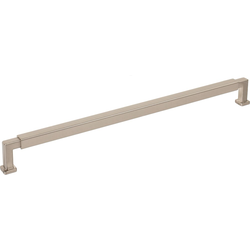 Jeffrey Alexander Nash 12" (305 mm) Center to Center Satin Nickel Cabinet Pull, 12-3/8" Length x 1/2" Width x 1-3/8" Projection