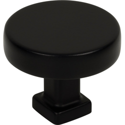 Jeffrey Alexander Ogden Matte Black Square Cabinet Knob, 1-3/8" Width x 1-1/8" Projection