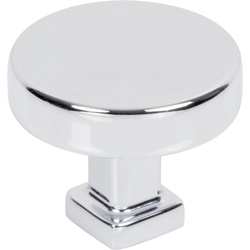 Jeffrey Alexander Ogden Polished Chrome Square Cabinet Knob, 1-3/8" Width x 1-1/8" Projection
