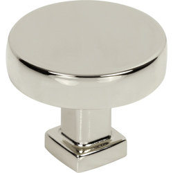Jeffrey Alexander Ogden Polished Nickel Square Cabinet Knob, 1-3/8" Width x 1-1/8" Projection