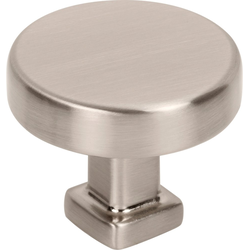Jeffrey Alexander Ogden Satin Nickel Square Cabinet Knob, 1-3/8" Width x 1-1/8" Projection