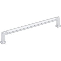 Jeffrey Alexander Ogden 7-9/16" (192 mm) Center to Center Polished Chrome Cabinet Pull, 8-1/8" Length x 1/2" Width x 1-3/8" Projection