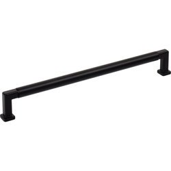 Jeffrey Alexander Ogden 8-13/16" (224 mm) Center to Center Matte Black Cabinet Pull, 9-3/8" Length x 1/2" Width x 1-3/8" Projection