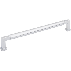 Jeffrey Alexander Ogden 18" (457 mm) Center to Center Polished Chrome Appliance Pull, 18-13/16" Length x 3/4" Width x 2" Projection