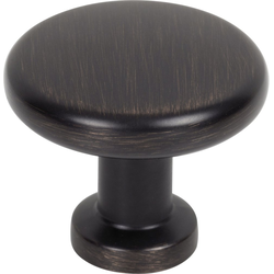 Jeffrey Alexander Weser Brushed Oil Rubbed Bronze Round Cabinet Knob, 1-3/8" Diameter x 1-3/16" Projection