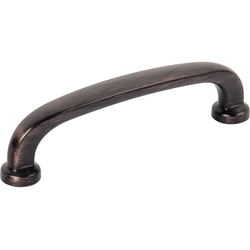 Jeffrey Alexander Weser 3-3/4" (96 mm) Center to Center Brushed Oil Rubbed Bronze Cabinet Pull, 4-3/8" Length x 1/2" Width x 1-1/8" Projection