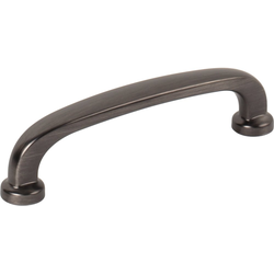 Jeffrey Alexander Weser 3-3/4" (96 mm) Center to Center Brushed Pewter Cabinet Pull, 4-3/8" Length x 1/2" Width x 1-1/8" Projection