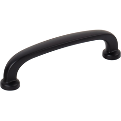 Jeffrey Alexander Weser 3-3/4" (96 mm) Center to Center Matte Black Cabinet Pull, 4-3/8" Length x 1/2" Width x 1-1/8" Projection