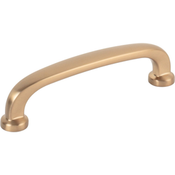 Jeffrey Alexander Weser 3-3/4" (96 mm) Center to Center Satin Bronze Cabinet Pull, 4-3/8" Length x 1/2" Width x 1-1/8" Projection