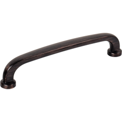 Jeffrey Alexander Weser 5-1/16" (128 mm) Center to Center Brushed Oil Rubbed Bronze Cabinet Pull, 5-5/8" Length x 1/2" Width x 1-1/8" Projection