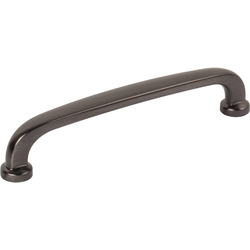 Jeffrey Alexander Weser 5-1/16" (128 mm) Center to Center Brushed Pewter Cabinet Pull, 5-5/8" Length x 1/2" Width x 1-1/8" Projection