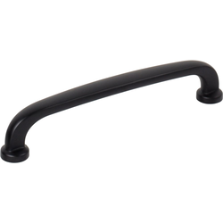 Jeffrey Alexander Weser 5-1/16" (128 mm) Center to Center Matte Black Cabinet Pull, 5-5/8" Length x 1/2" Width x 1-1/8" Projection