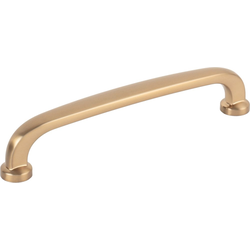 Jeffrey Alexander Weser 5-1/16" (128 mm) Center to Center Satin Bronze Cabinet Pull, 5-5/8" Length x 1/2" Width x 1-1/8" Projection