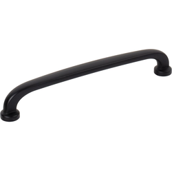 Jeffrey Alexander Weser 6-5/16" (160 mm) Center to Center Matte Black Cabinet Pull, 6-15/16" Length x 1/2" Width x 1-1/8" Projection