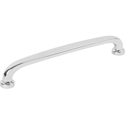 Jeffrey Alexander Weser 6-5/16" (160 mm) Center to Center Polished Chrome Cabinet Pull, 6-15/16" Length x 1/2" Width x 1-1/8" Projection