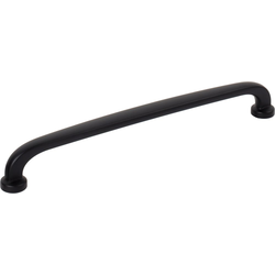 Jeffrey Alexander Weser 7-9/16" (192 mm) Center to Center Matte Black Cabinet Pull, 8-3/16" Length x 1/2" Width x 1-1/8" Projection