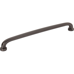 Jeffrey Alexander Weser 8-13/16" (224 mm) Center to Center Brushed Pewter Cabinet Pull, 9-1/2" Length x 9/16" Width x 1-1/8" Projection