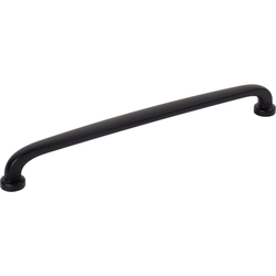 Jeffrey Alexander Weser 8-13/16" (224 mm) Center to Center Matte Black Cabinet Pull, 9-1/2" Length x 9/16" Width x 1-1/8" Projection
