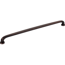 Jeffrey Alexander Weser 12" (305 mm) Center to Center Brushed Oil Rubbed Bronze Cabinet Pull, 12-11/16" Length x 9/16" Width x 1-1/8" Projection