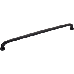 Jeffrey Alexander Weser 12" (305 mm) Center to Center Matte Black Cabinet Pull, 12-11/16" Length x 9/16" Width x 1-1/8" Projection