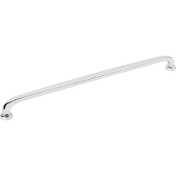 Jeffrey Alexander Weser 12" (305 mm) Center to Center Polished Chrome Cabinet Pull, 12-11/16" Length x 9/16" Width x 1-1/8" Projection