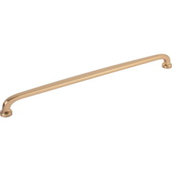 Jeffrey Alexander Weser 12" (305 mm) Center to Center Satin Bronze Cabinet Pull, 12-11/16" Length x 9/16" Width x 1-1/8" Projection