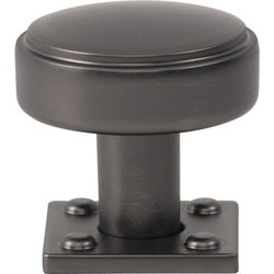 Atlas Homewares Benning Slate Round Cabinet Knob, 1-1/4" Diameter x 1-1/4" Projection