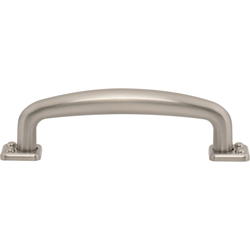 Atlas Homewares Benning 3-3/4" Center to Center Brushed Nickel Cabinet Pull, 4-3/4" Length x 1/2" Width x 1-5/16" Projection