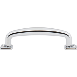 Atlas Homewares Benning 3-3/4" Center to Center Polished Chrome Cabinet Pull, 4-3/4" Length x 1/2" Width x 1-5/16" Projection