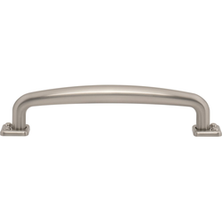 Atlas Homewares Benning 5-1/16" Center to Center Brushed Nickel Cabinet Pull, 6" Length x 1/2" Width x 1-5/16" Projection