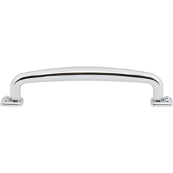 Atlas Homewares Benning 5-1/16" Center to Center Polished Chrome Cabinet Pull, 6" Length x 1/2" Width x 1-5/16" Projection