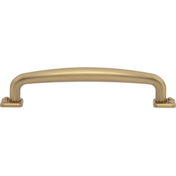 Atlas Homewares Benning 5-1/16" Center to Center Warm Brass Cabinet Pull, 6" Length x 1/2" Width x 1-5/16" Projection