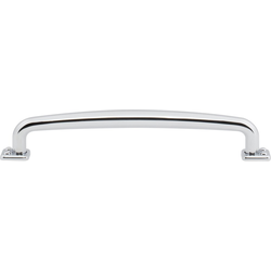 Atlas Homewares Benning 6-5/16" Center to Center Polished Chrome Cabinet Pull, 7-1/4" Length x 1/2" Width x 1-5/16" Projection