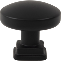 Atlas Homewares Kimberton Matte Black Round Cabinet Knob, 1-1/4" Diameter x 1-1/4" Projection