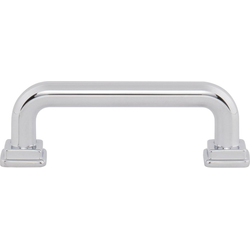 Atlas Homewares Kimberton 3" Center to Center Polished Chrome Cabinet Pull, 3-3/4" Length x 3/8" Width x 1-3/16" Projection