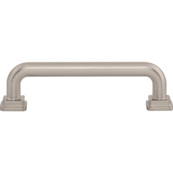 Atlas Homewares Kimberton 3-3/4" Center to Center Brushed Nickel Cabinet Pull, 4-1/2" Length x 3/8" Width x 1-3/16" Projection
