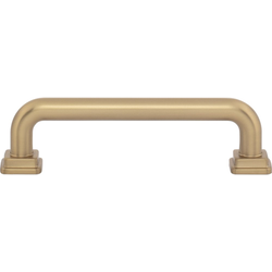 10% OFF Atlas Homewares Kimberton 3-3/4" Center to Center Warm Brass Cabinet Pull, 4-1/2" Length x 3/8" Width x 1-3/16" Projection