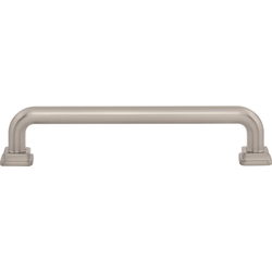 Atlas Homewares Kimberton 5-1/16" Center to Center Brushed Nickel Cabinet Pull, 5-3/4" Length x 3/8" Width x 1-3/16" Projection