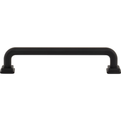 Atlas Homewares Kimberton 5-1/16" Center to Center Matte Black Cabinet Pull, 5-3/4" Length x 3/8" Width x 1-3/16" Projection