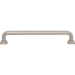 Atlas Homewares Kimberton 6-5/16" Center to Center Brushed Nickel Cabinet Pull, 7" Length x 3/8" Width x 1-3/16" Projection