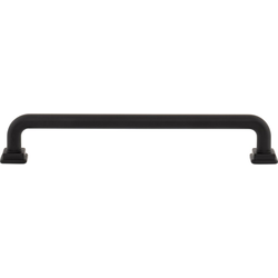 Atlas Homewares Kimberton 6-5/16" Center to Center Matte Black Cabinet Pull, 7" Length x 3/8" Width x 1-3/16" Projection