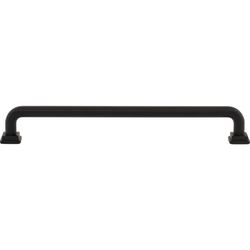 Atlas Homewares Kimberton 7-9/16" Center to Center Matte Black Cabinet Pull, 8-1/4" Length x 3/8" Width x 1-3/16" Projection
