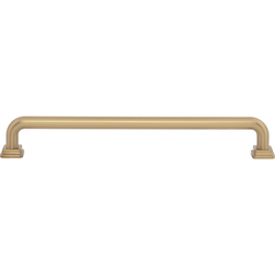 Atlas Homewares Kimberton 7-9/16" Center to Center Warm Brass Cabinet Pull, 8-1/4" Length x 3/8" Width x 1-3/16" Projection