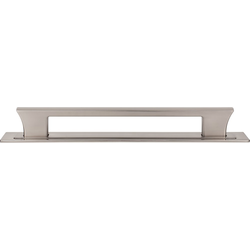 Atlas Homewares Zander 12" Center to Center Brushed Nickel Appliance Pull, 13-3/4" Length x 1" Width x 2" Projection