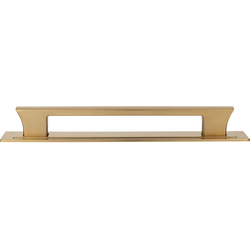 Atlas Homewares Zander 12" Center to Center Warm Brass Appliance Pull, 13-3/4" Length x 1" Width x 2" Projection